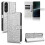 (Silver, For Sony Xperia 1 V) Honeycomb Dot Texture Leather Phone Case 1