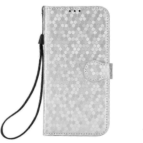 (Silver, For Sony Xperia 1 V) Honeycomb Dot Texture Leather Phone Case 1