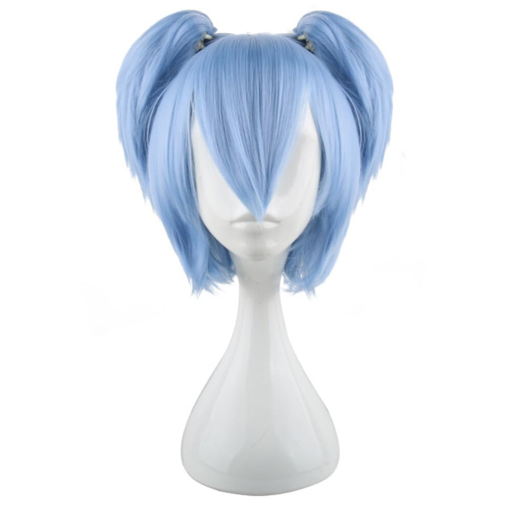 Unisex Blue Women's Anime Cosplay Wigs For Shiota Nagisa Synthetic Hair With Wig Cap For Halloween And Costume Parties