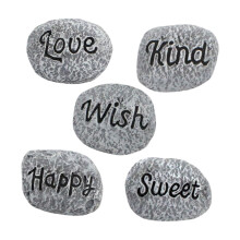 Small Aquarium Pebbles Set for Fish Tank Decorations - Versatile Resin Landscape Stones, 5 Pack for Plants and Aquatic Decor