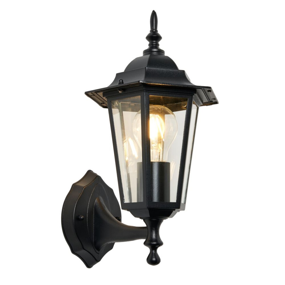 Litecraft Arun Outdoor Wall Light Traditional Lantern Ip44, Anthracite
