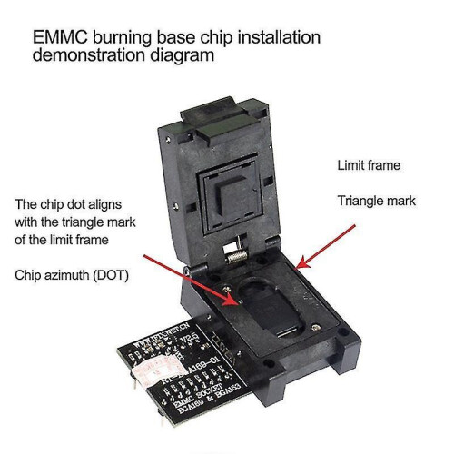 Rt-bga169-01 Bga169 / Bga153 Emmc Adapter V2.5 with 4pcs Bga Bounding Box for Rt809h Programmer 2