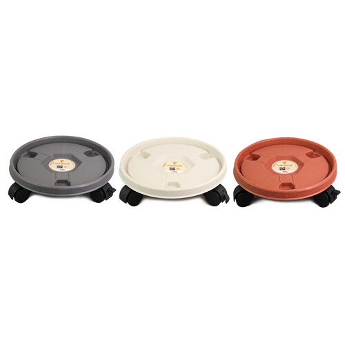 Thickened Moving Tray Plastic Vase with Roller 1