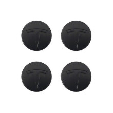 Suitable for tesla Tesla model 3 wheel center cover logo - black black label (matte) (four pack)