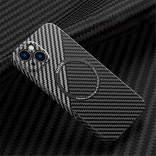 Carbon Fiber Protector Case for iPhone 15, Support Wireless Charging Protective Case with Magnetic for iPhone 15, Military Grade Shockproof Protection
