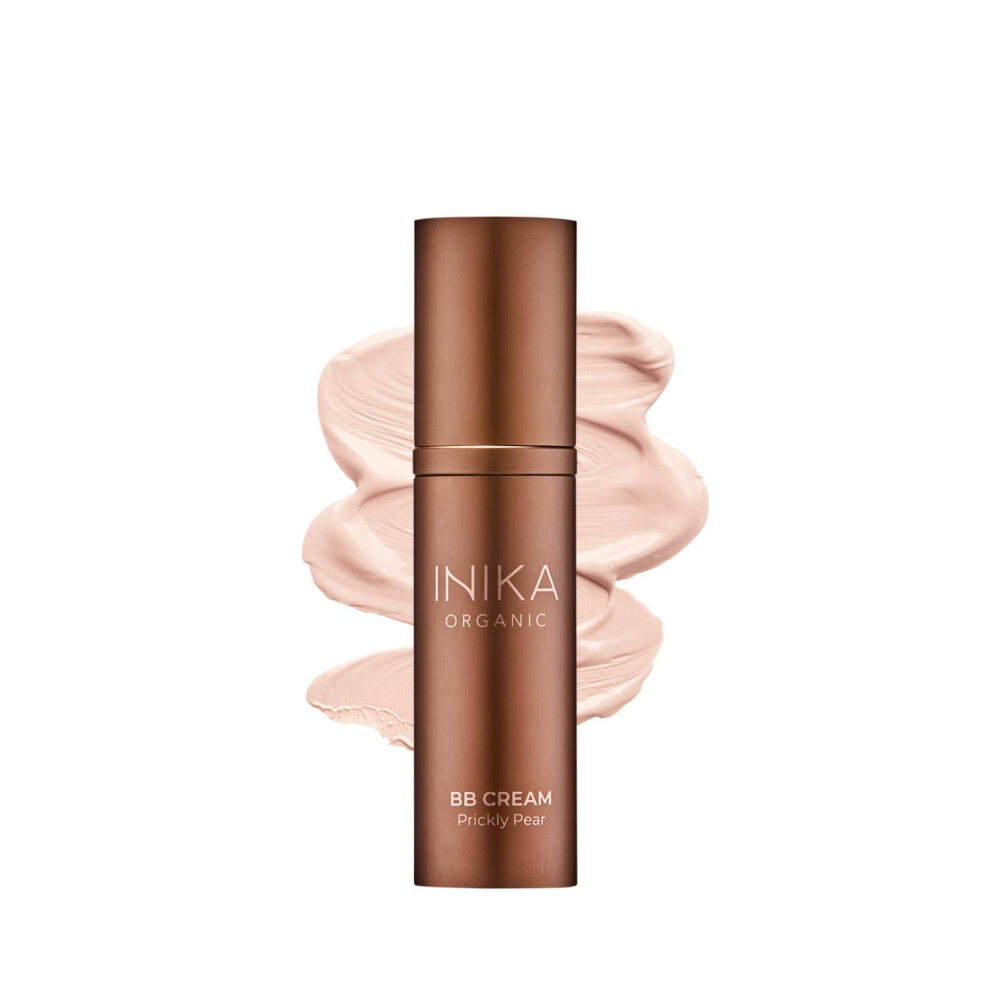 Inika Organic Bb Cream Foundation - Vegan Makeup With Hydrating Prickly Pear Jojoba And Pomegranate Seed Oil - Lightweight Radiant Bb Glow For