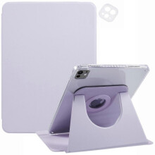 (Style C, Multicolor) For iPad Pro 11 (2024) Case PU Leather+TPU+Acrylic Magnetic Detachable Tablet Cover