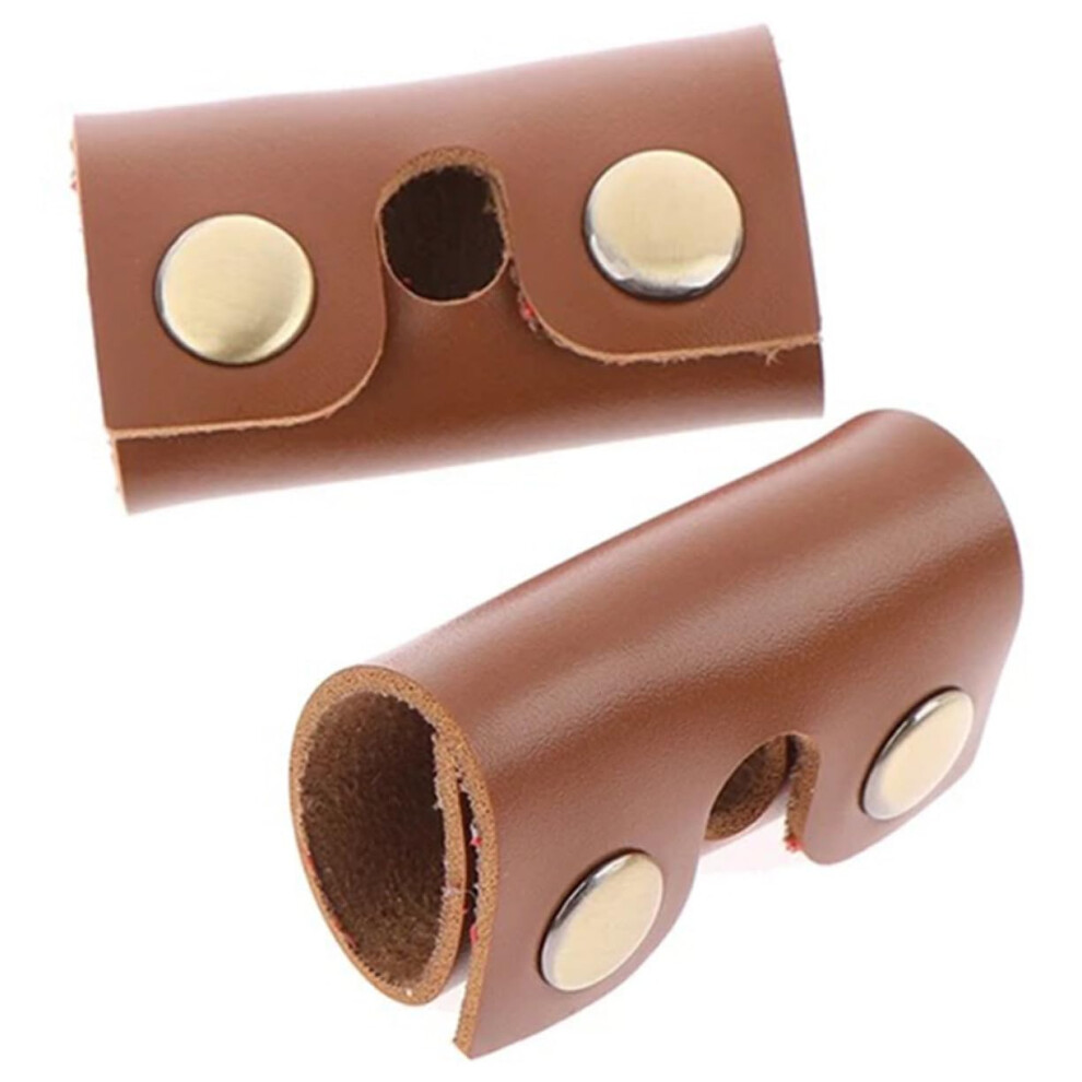 Razor Head Protective Covers 2-Pack Faux Leather Stylish Manual Razor Covers for Safe Storage and Travel