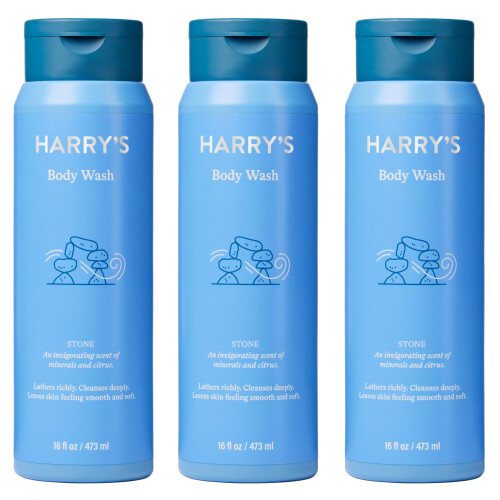 Harry's Heren Body Wash Douchegel - Steen 16 Fl Oz (Pack van 3)
