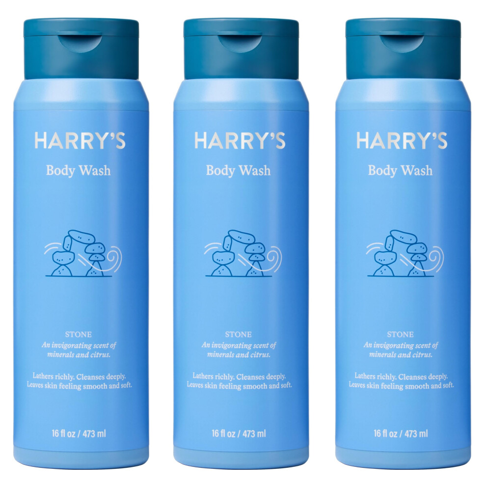 Harry 's Men 's Body Wash Shower Gel - Stone  16 Fl Oz (Pack of 3)-image-OPC-PHTH77R-NEW