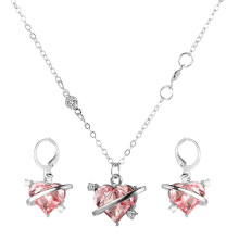 Mädchenschmucksets für Frauen Strass Schmetterling Ohrringe Layered Perlen Halskette Perlenkristallarmband Accessoires