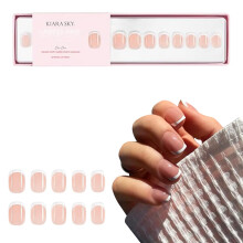KIARA SKY 100% Acrlico Press On Nails - Qualidade de salo de manicure instantnea de longa durao Fcil aplicao - Kit de 30 peas - Square S