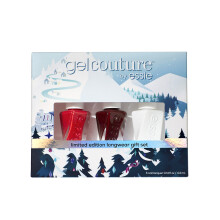 Essie Gel Couture Long-Lasting Nail Polish 8-Free Vegan 3-teiliges Holiday Longwear Nagellack-Set The Express: Reds That Shine 1 Kit