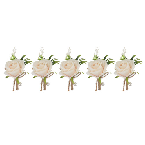 5PCS Wedding Boutonniere Pin Fixed Plastic
