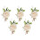 5PCS Wedding Boutonniere Pin Fixed Plastic 7