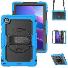 (LightBlue) Compatible For Lenovo Tab 10.1 (2025) TB-311XU / Tab TB311FU Case PC + Silicone Tablet Cover with PET Anti-Scratch Film and Shoul