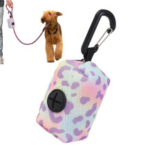 Dog Waste Bags with Dispenser - Refillable Outdoor Pet Waste Bag Holder | Leak-Proof Portable Dog Walking Waste Bags in Purple