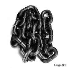 (Large 3 M, Black) Simulation Iron Chain for Dog Tractions Multifunctional Thick Rope Leash Harness Dogs Accessories