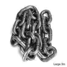 (Large 3 M, Silver) Simulation Iron Chain for Dog Tractions Multifunctional Thick Rope Leash Harness Dogs Accessories