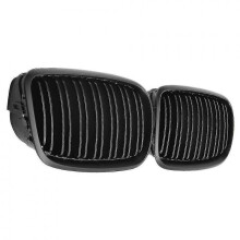 Matte Black Front Bumper Dual Slat Front Kidney Grill Grille For- X5 X6 E70 E71 2007-2014