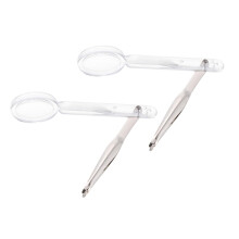 Handheld Magnifying Glass Set 2 Pieces with Tweezers, High-Quality Compact Magnifier for DIY and Close-Up Work