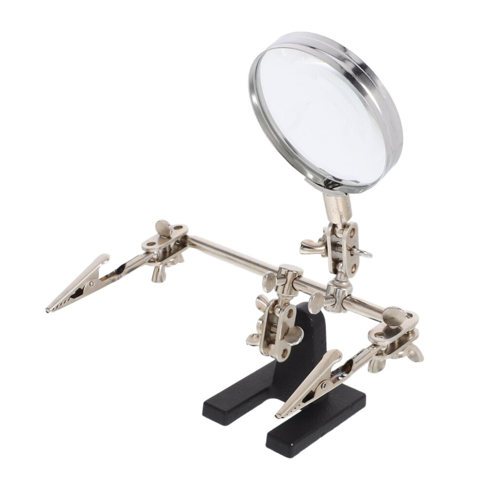 Heavy Duty Handheld Magnifier with Sturdy Base, 2x Magnification, Ideal for Hobbyists, Electricians, Jewelers