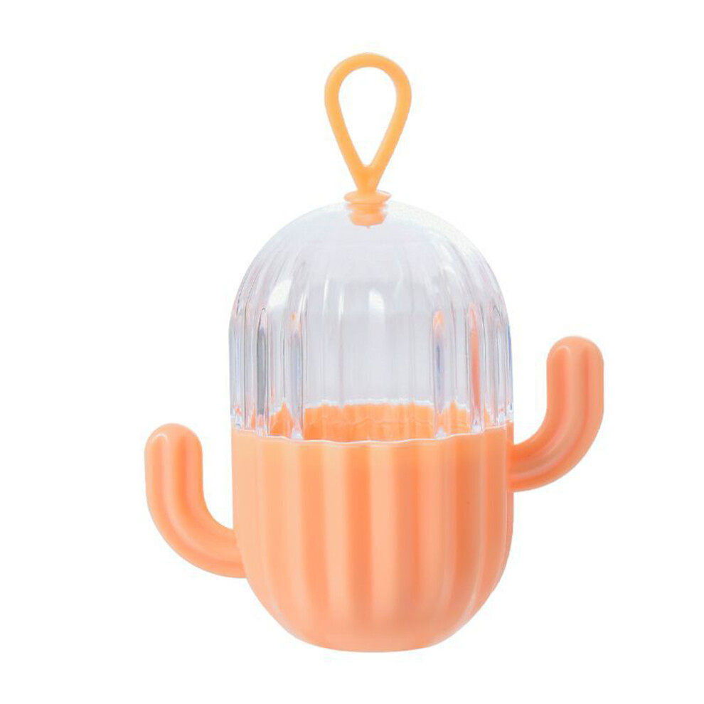 Orange Makeup Sponge Storage Box Beauty Cactus Shape