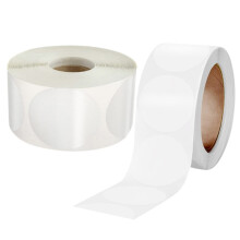 Round Transparent Stickers - 2 Rolls of 1.5 Inch Round Labels for Wafer Sealing, Envelope Tags, and Crafting