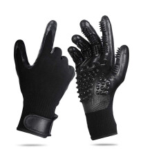 Pet Grooming Glove for Cats and Dogs, Hair Removal Brush, Flexible Rubber, One Size Fits All, 1 Pair