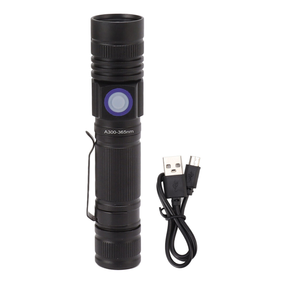 Uv 365Nm Flashlight Usb Rechargeable Handheld 8130196156051