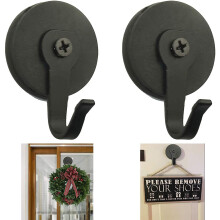 Magnetic Wreath Hangers Set of 2 - Strong Magnet for Single-Pane Glass or Metal Doors, Durable and Easy to Use