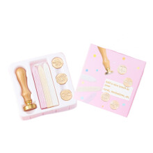 Vintage Seal Stamp Set with Wooden Handle, Interchangeable Stamp Head for Seals, Envelopes, Invitations, Scrapbooking
