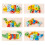 6Pcs Wooden Animal Matching 3D Puzzle Educational 1