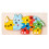 6Pcs Wooden Animal Matching 3D Puzzle Educational 12