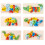 6Pcs Wooden Animal Matching 3D Puzzle Educational 6