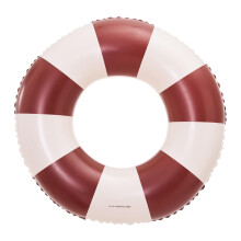 Adult Colorful Inflatable Swim Rings, Leak-Proof Floating Swim Cabins, Family Fun Water Toys, Dark Brown Stripes