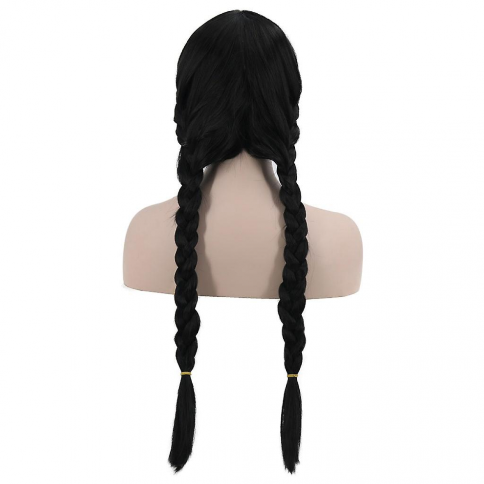 Synthetic Double Wig Long Straight Black Women Wigs Heat Resistant