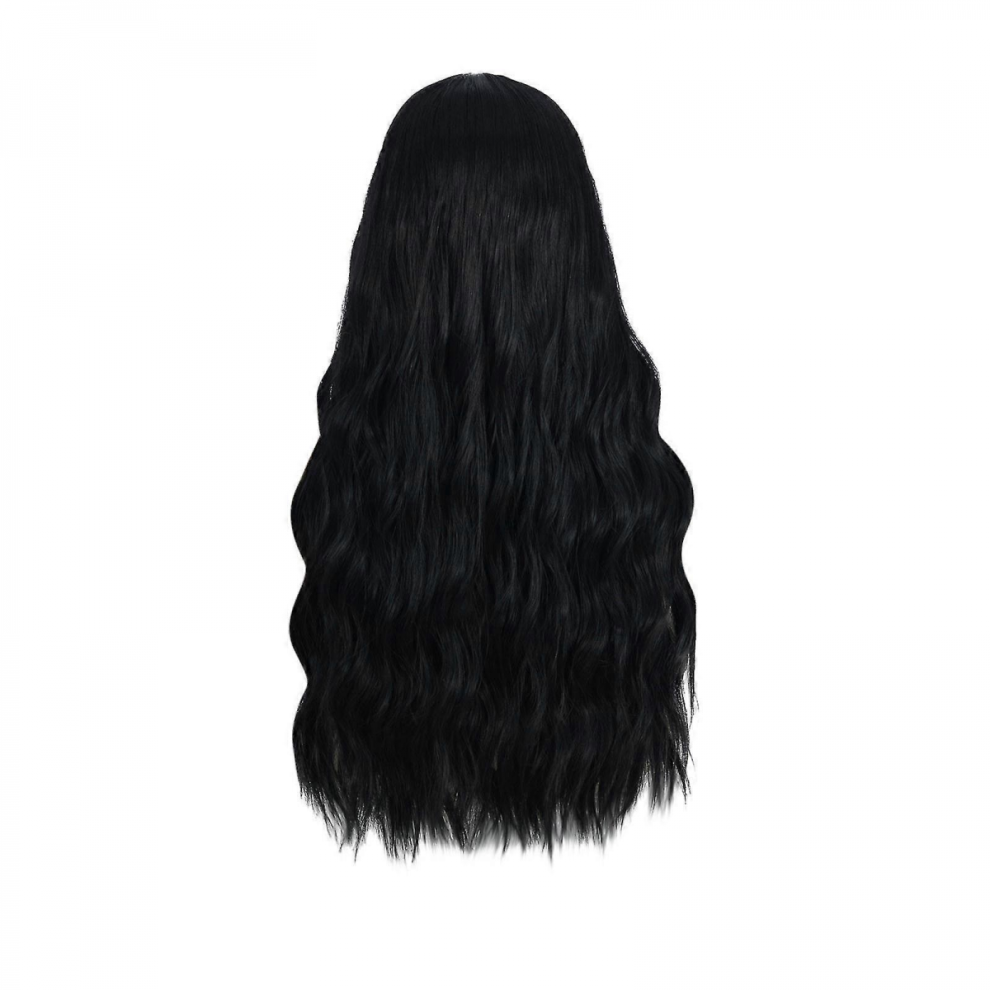 Unisex Dark Medium Length Curly Hair Ladies Wavy Curly Hair Curly Hair Wig