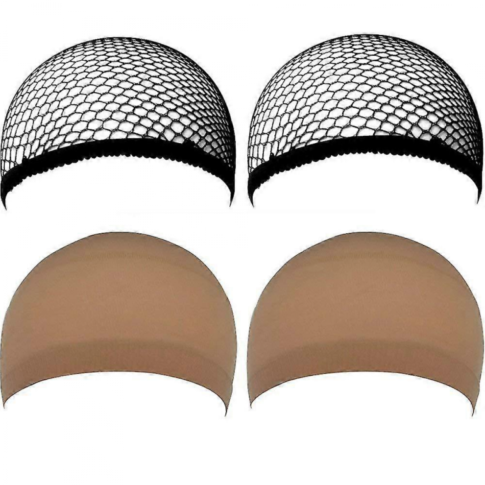 4 Pack Wig Caps Hair Mesh Wig Cap Hair Nets Wig Stretchable Elastic Hair Net