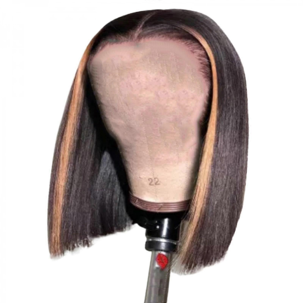 9a Grade Brazilian Straight Bob Wig With Highlight Tl27 134 Short Human Hair