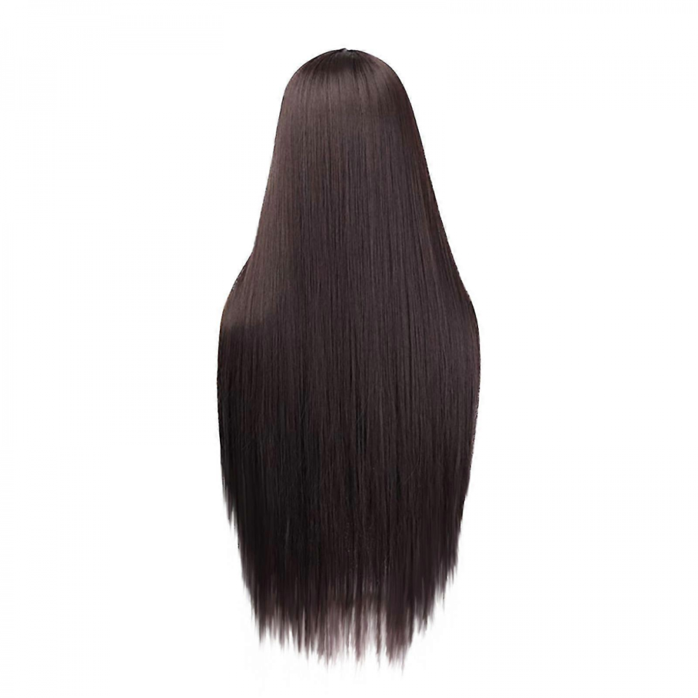 Unisex Women's Fashion Long Straight Hair Wigs Rose Mesh Synthetic Fiber Headgear