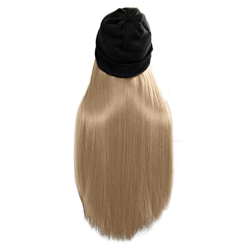 Long Straight Wig Hat Hooded Wig Winter Cap Caps Casual Women Wig Hats With Hair