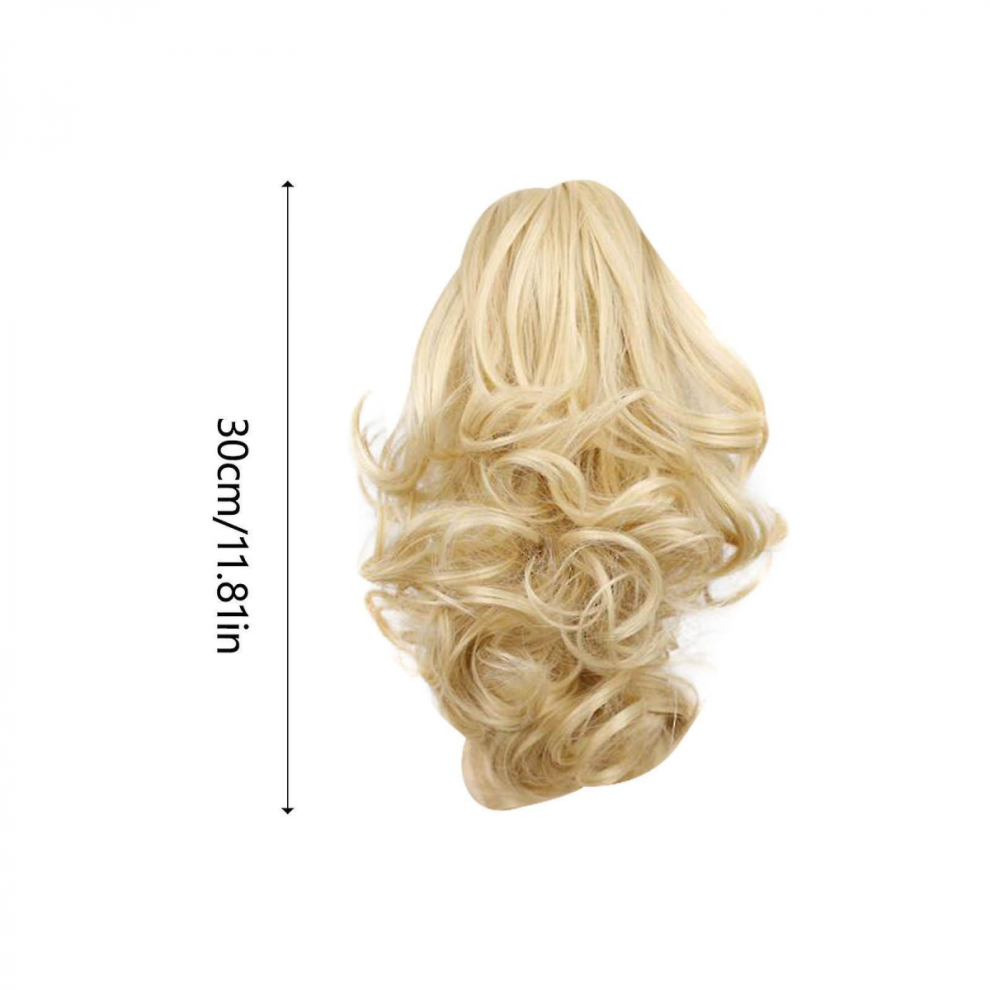Unisex High Temperature Silk Wig Female Short Hair Ponytail Short Curly