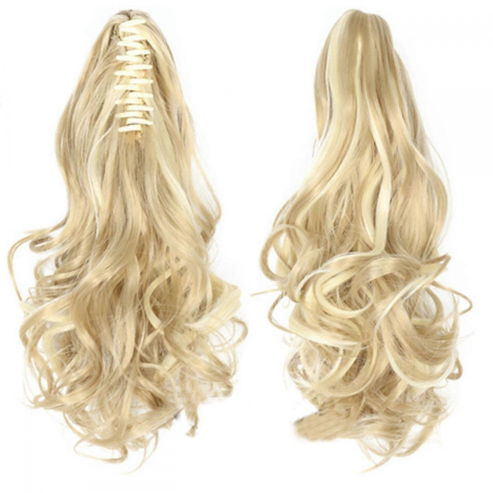 Long Ponytail Hair Extension One Piece Clip In On Ponytail Synthetic Curly Hairpieces
