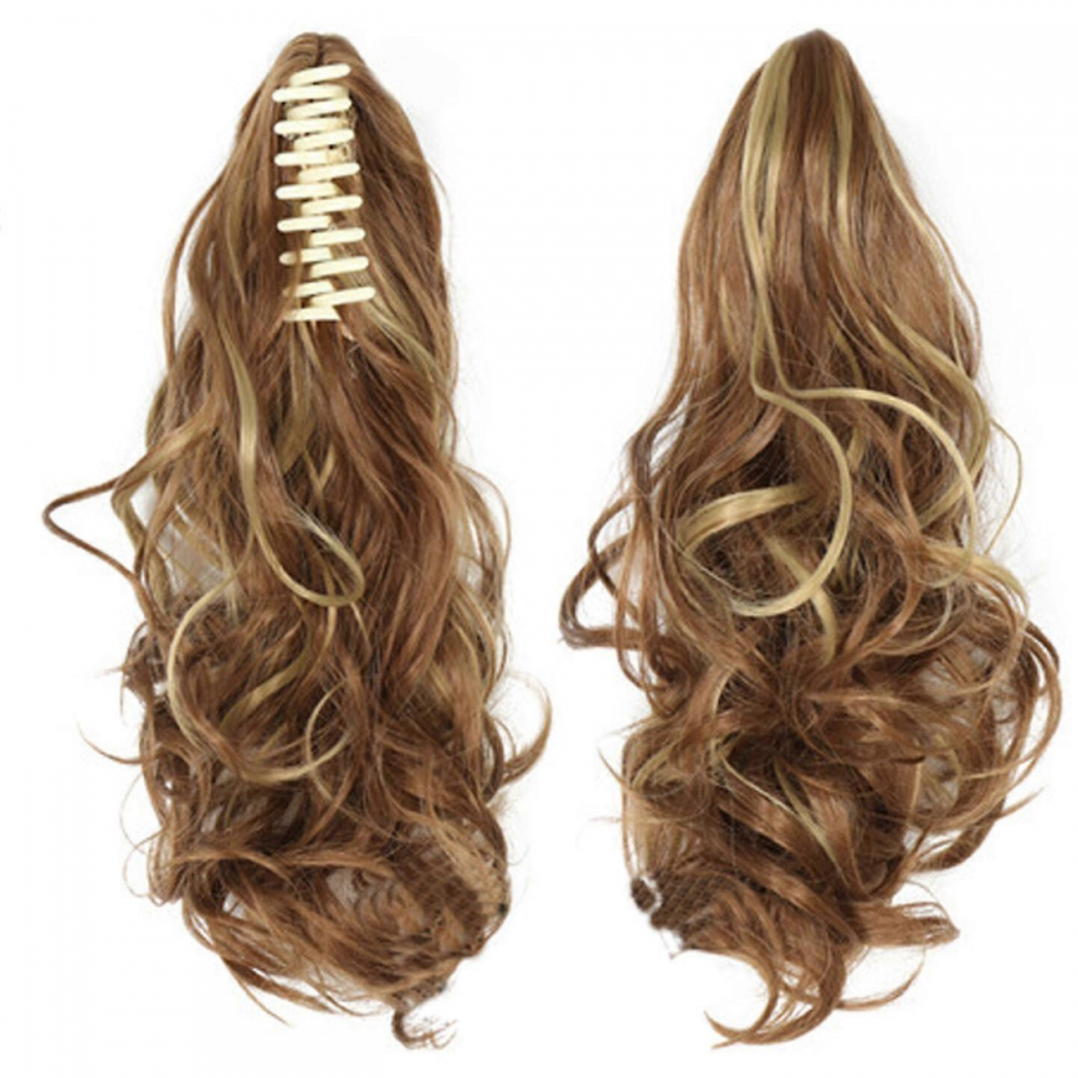 Long Ponytail Hair Extension One Piece Clip In On Ponytail Synthetic Curly Hairpieces