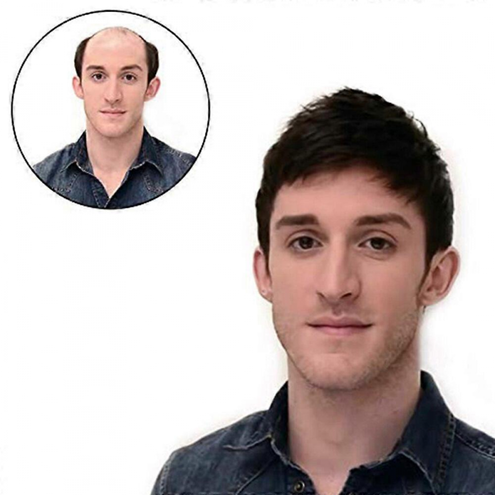 NEW Arrive Men's Hair Topper Wig Toupee Clip Hairpiece Top Wig for Daily Wear