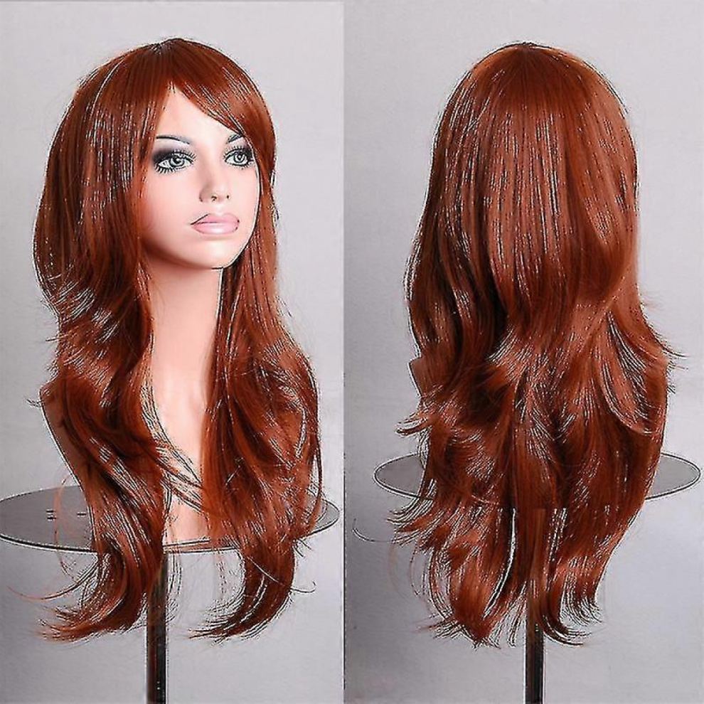 Unisex Women Anime Hair Wavy Long Wig Curly Full Wigs Fancy Party