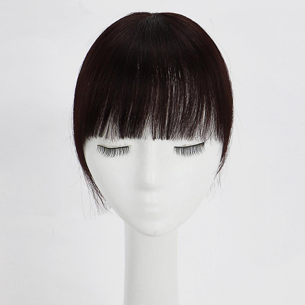 Wig Piece Female Top Hair Piece Invisible With Air Bangs Natural For Girls Women