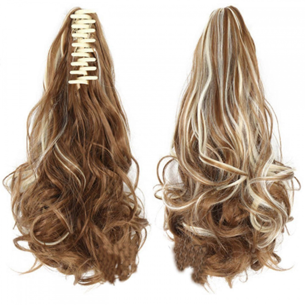 Long Ponytail Hair Extension One Piece Clip In On Ponytail Synthetic Curly Hairpieces