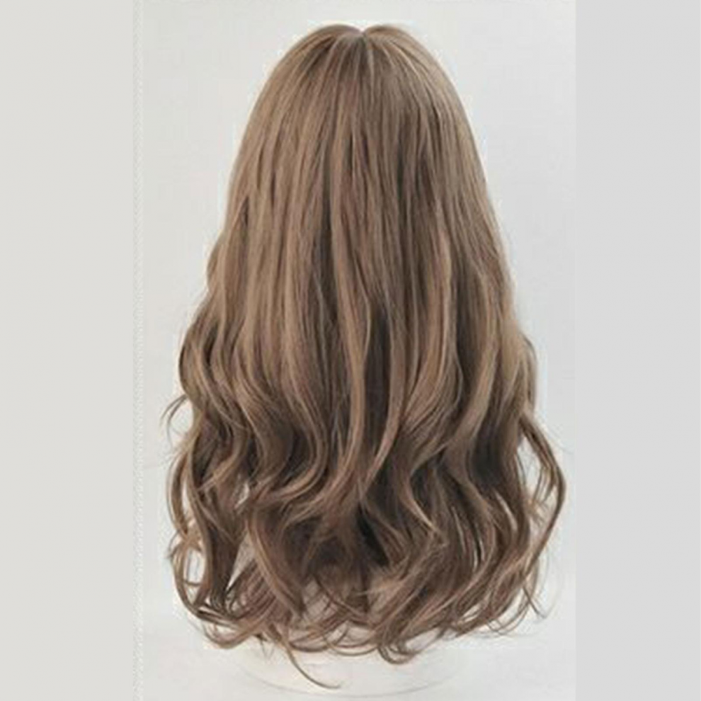 Ladies Curly Hair Replacement Breathable Invisible Fake Wig For Women Cosplay Dress Up